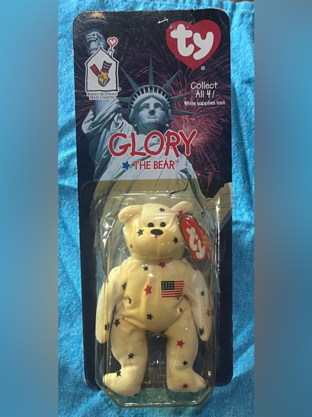 Ty Teenie Beanie Baby GLORY the Bear 1997 Mcdonalds Rare with Tag
Errors 1993